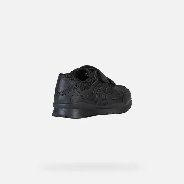 Kids Geox Sneakers PAVEL Kids039s Black Sneakers With Straps UNIFORM Black