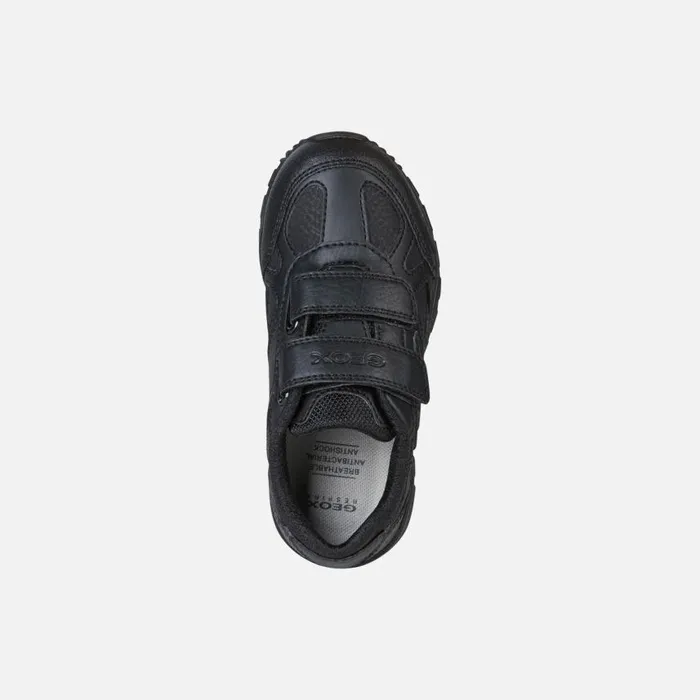 Kids Geox Sneakers PAVEL Kids039s Black Sneakers With Straps UNIFORM Black
