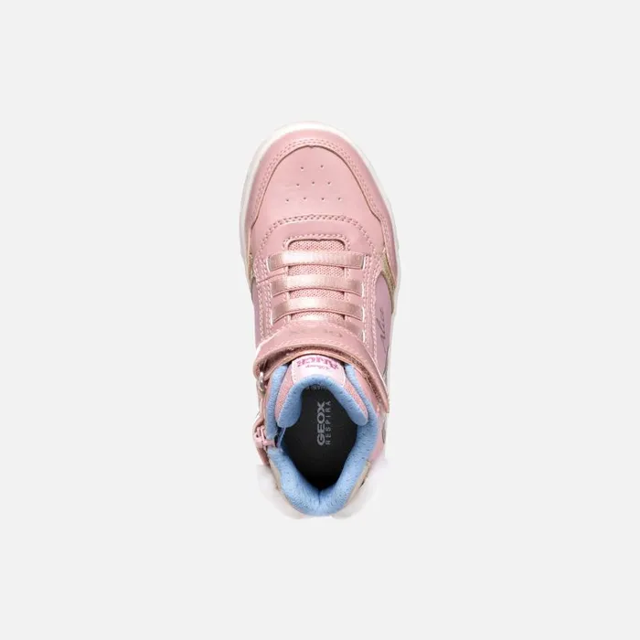 Kids Geox Sneakers SKYLIN JUNIOR Light RosePlatinum Alice 8211 Disney Light Roseplatinum
