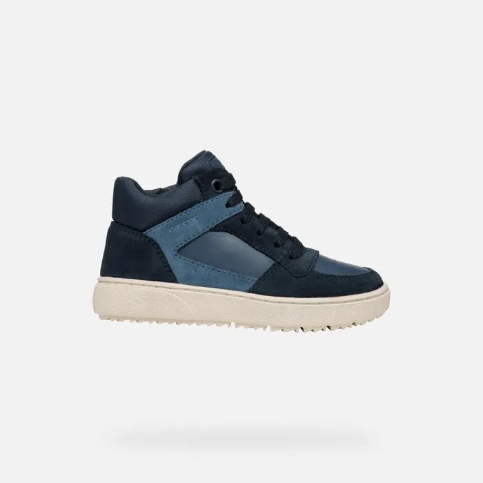 Kids Geox Sneakers THELEVEN BOY Light NavyNavy High Top Sneakers Light Navynavy