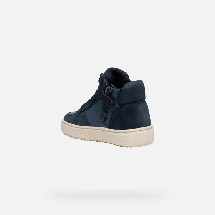 Kids Geox Sneakers THELEVEN BOY Light NavyNavy High Top Sneakers Light Navynavy