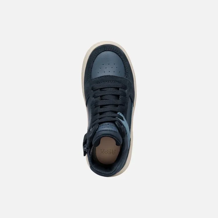 Kids Geox Sneakers THELEVEN BOY Light NavyNavy High Top Sneakers Light Navynavy