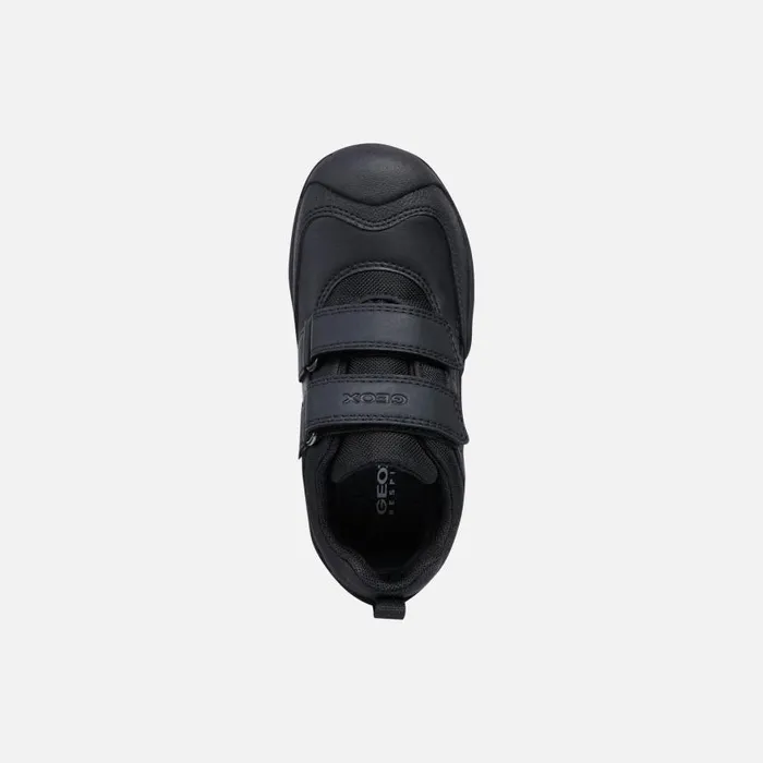 Kids Geox Uniform Shoes NEW SAVAGE B A Waterproof Shoes Black Junior Boy Geox Black