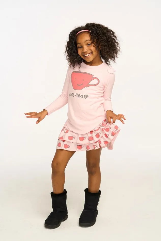 Kids Girls Chaser Brand Cute Tea Long Sleeve Tee