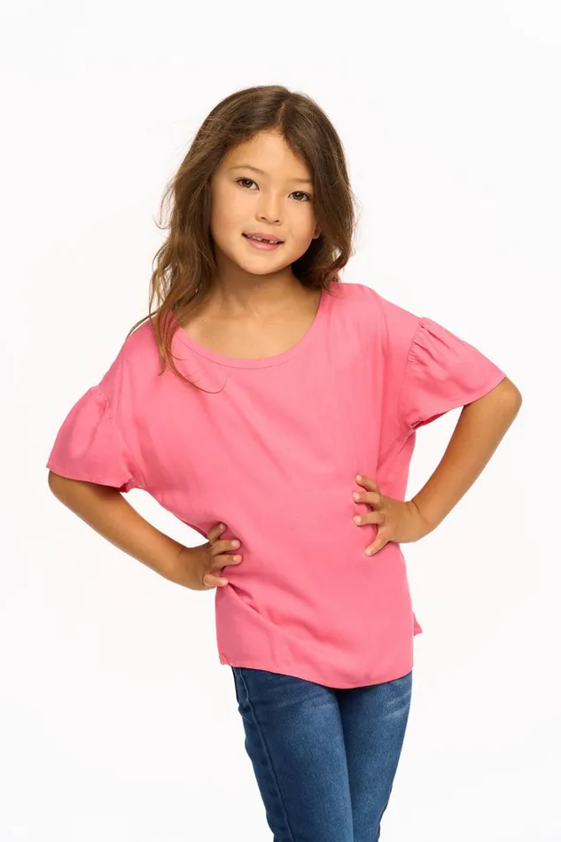 Kids Girls Chaser Brand Wynn Short Sleeve Top 8211 Pink Lemonade
