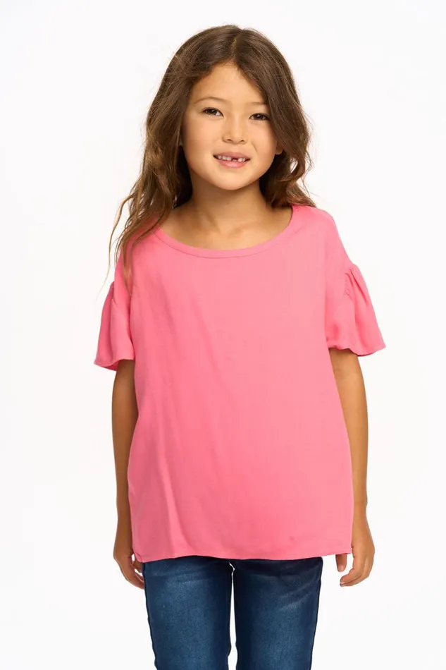 Kids Girls Chaser Brand Wynn Short Sleeve Top 8211 Pink Lemonade