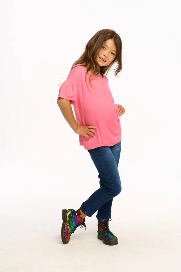 Kids Girls Chaser Brand Wynn Short Sleeve Top 8211 Pink Lemonade