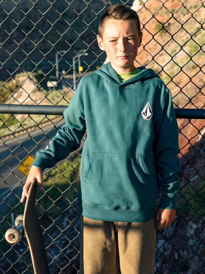 Kids Hoodies and Sweatshirts Volcom Big Boys Iconic Stone Hoodie 8211 Ranger Green
