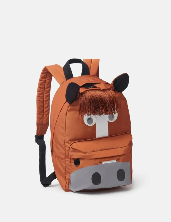 Kids Horse Graphic Backpack Brown Stella McCartney Shoes And Accessories