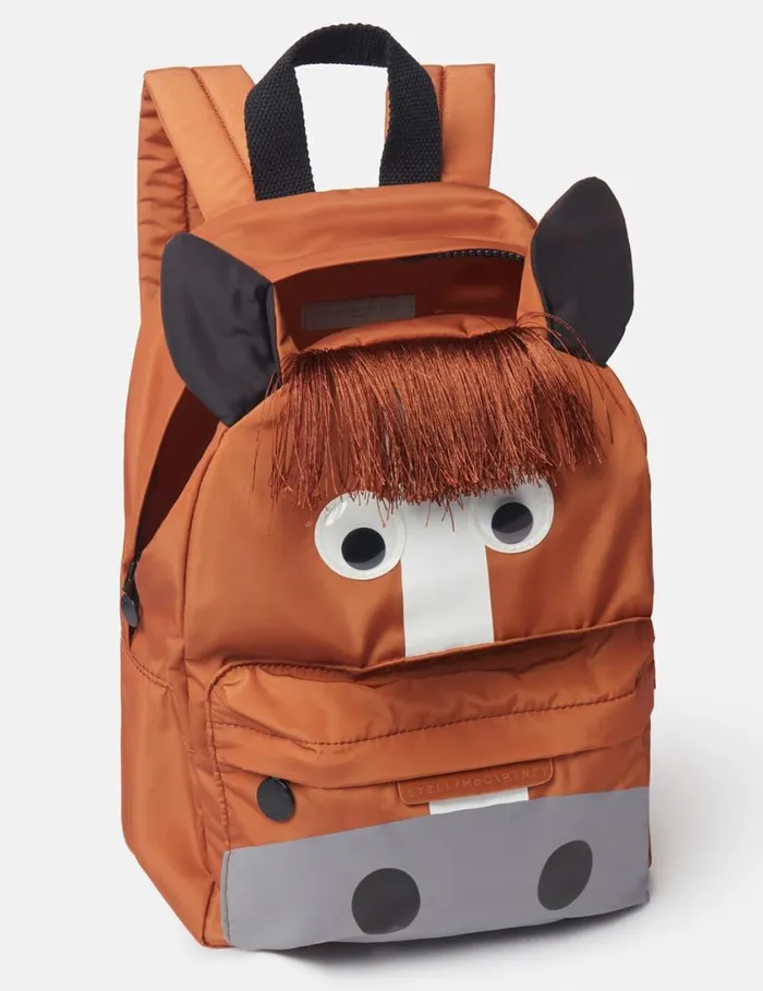 Kids Horse Graphic Backpack Brown Stella McCartney Shoes And Accessories