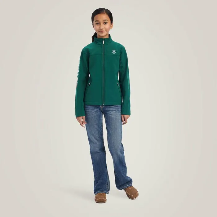 Kids Jackets and Vests Ariat New Team Softshell MEXICO Jacket Verde