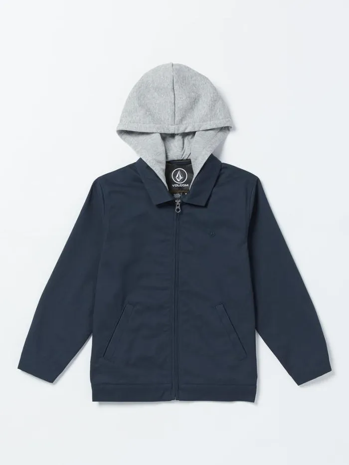 Kids Jackets and Vests Volcom Big Boys Korman Hood Jacket 8211 Navy