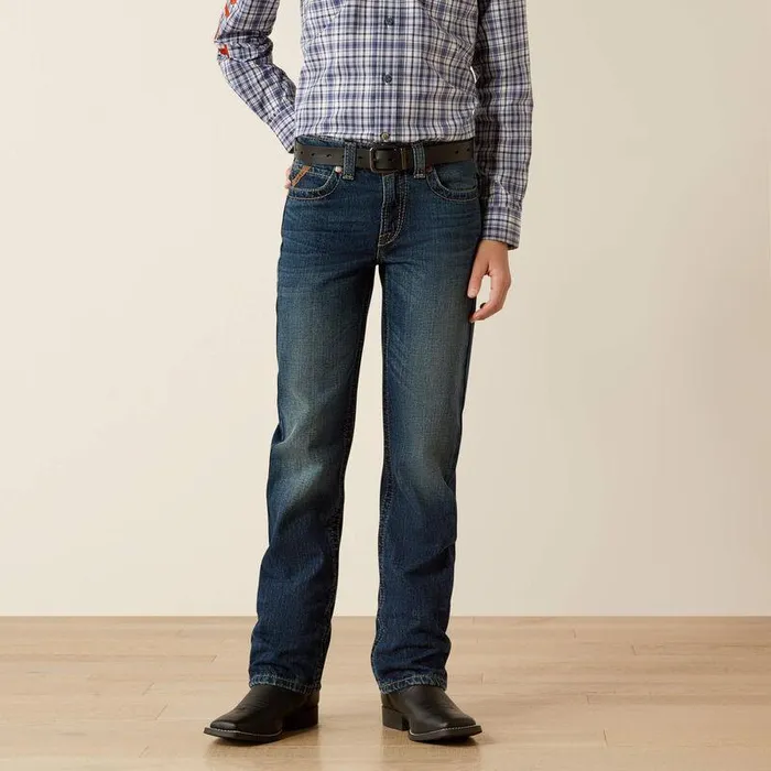 Kids Jeans Ariat B5 Slim Nate Straight Leg Jeans Cyclone