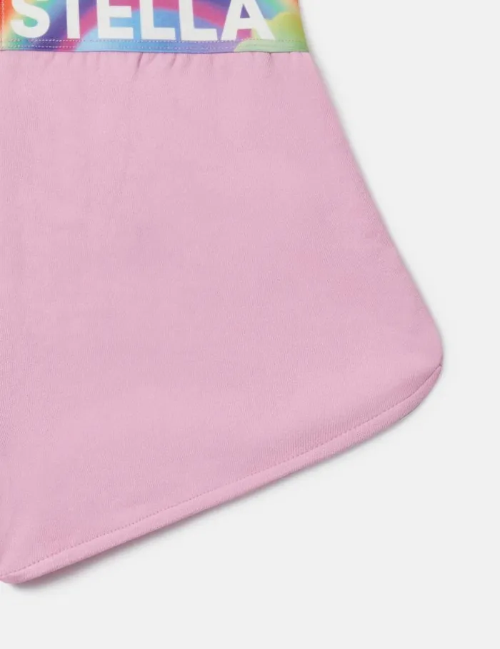 Kids Logo Tape Shorts Pink Stella McCartney Pants and Shorts