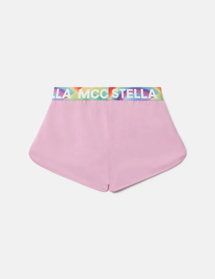 Kids Logo Tape Shorts Pink Stella McCartney Pants and Shorts