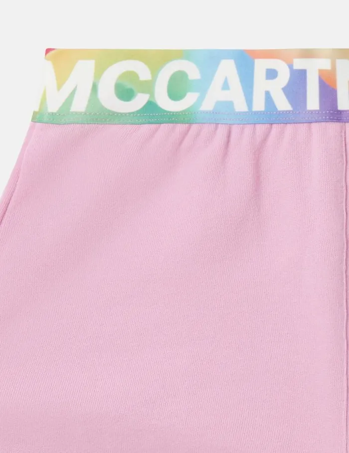 Kids Logo Tape Shorts Pink Stella McCartney Pants and Shorts