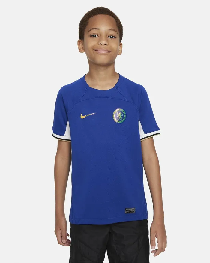 Kids Nike All Clothing Chelsea FC 202324 Stadium Home Rush Bluewhiteclub Gold
