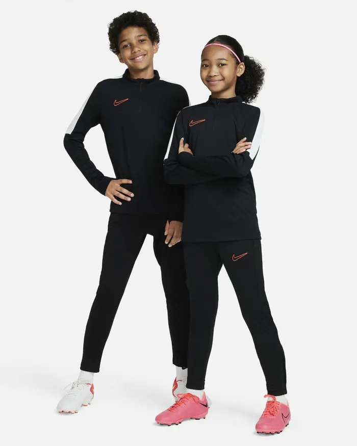 Kids Nike All Clothing DriFIT Academy23 Blackblackbright Crimsonbright Crimson