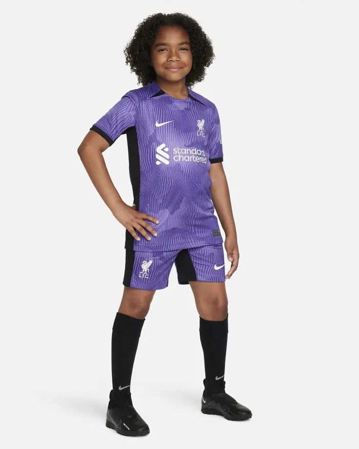 Kids Nike All Clothing Liverpool FC 202324 Stadium Third Space Purplecourt Purplewhite