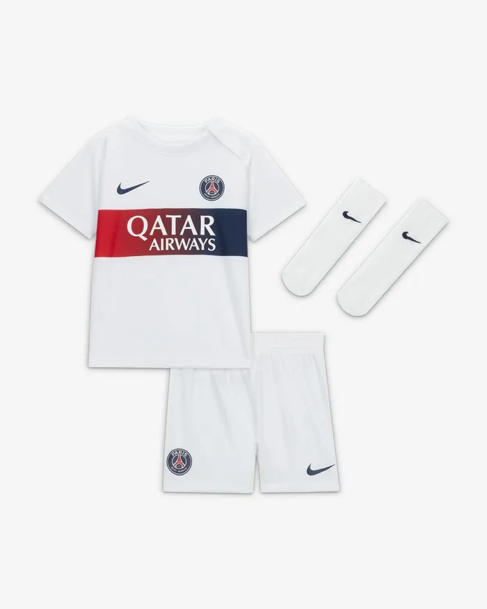 Kids Nike All Clothing Paris SaintGermain 202324 Away Whitemidnight Navymidnight Navy