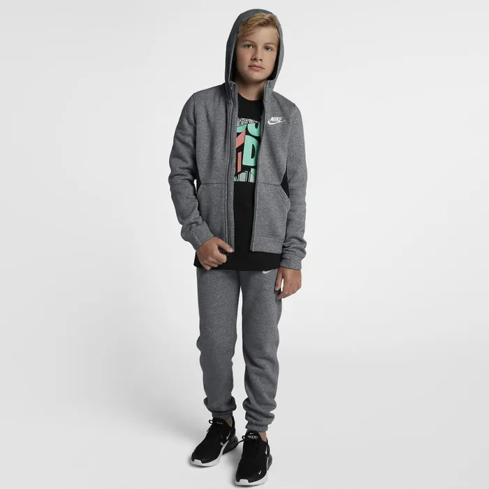 Kids Nike All Clothing Sportswear Carbon Heatherblackwhite