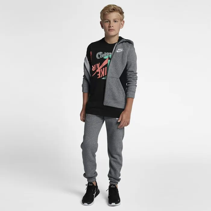 Kids Nike All Clothing Sportswear Carbon Heatherblackwhite