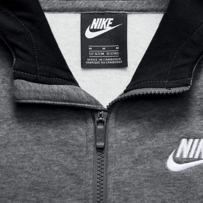 Kids Nike All Clothing Sportswear Carbon Heatherblackwhite