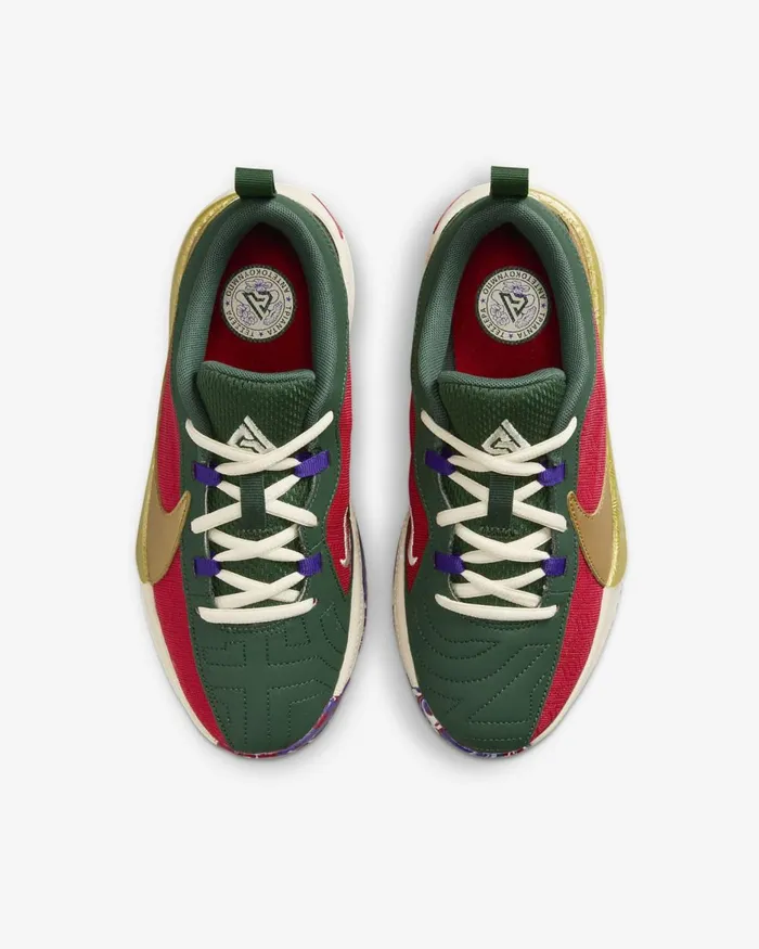 Kids Nike Basketball Freak 5 039Loyalty039 Gym Redcourt Purpleflat Opalmetallic Gold