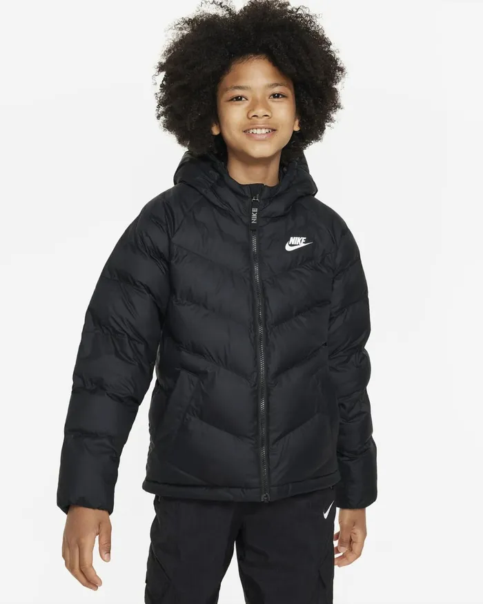 Kids Nike Jackets Sportswear Blackwhite