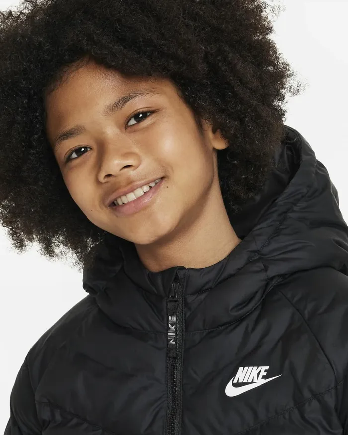 Kids Nike Jackets Sportswear Blackwhite