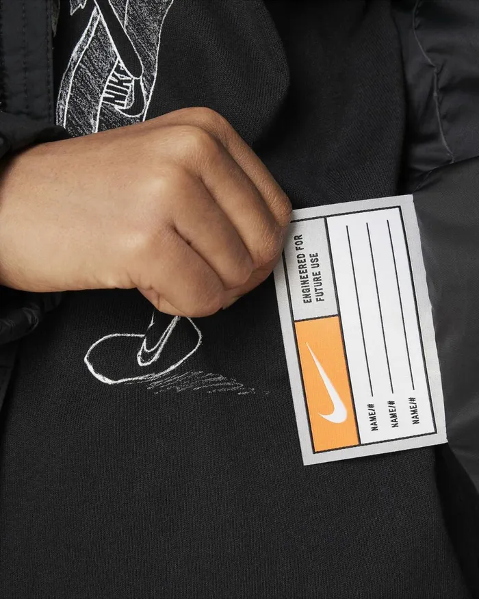 Kids Nike Jackets Sportswear Blackwhite