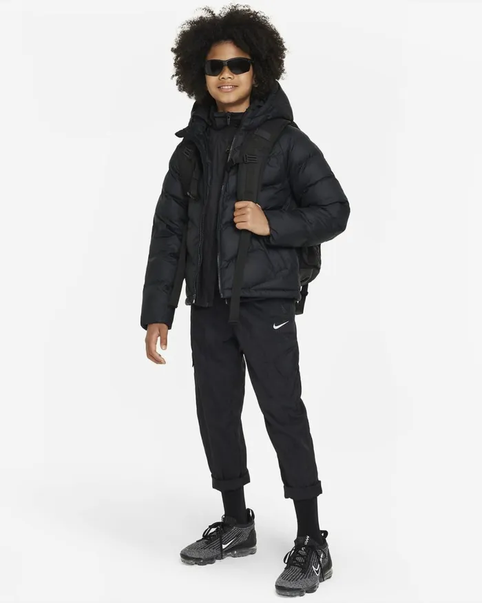 Kids Nike Jackets Sportswear Blackwhite
