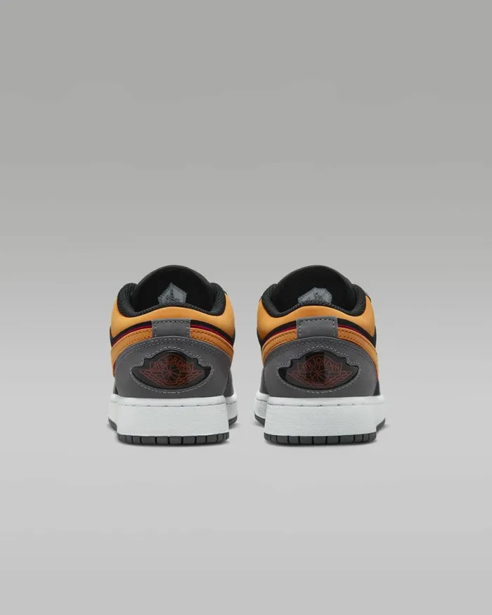 Kids Nike Jordan Air Jordan 1 Low SE Blacklight Graphitecardinal Redvivid Orange