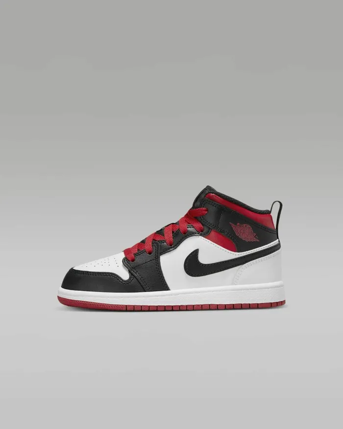Kids Nike Jordan Jordan 1 Mid Whiteblackgym Red