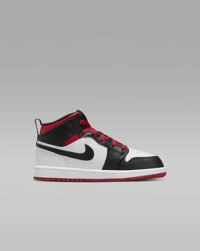 Kids Nike Jordan Jordan 1 Mid Whiteblackgym Red