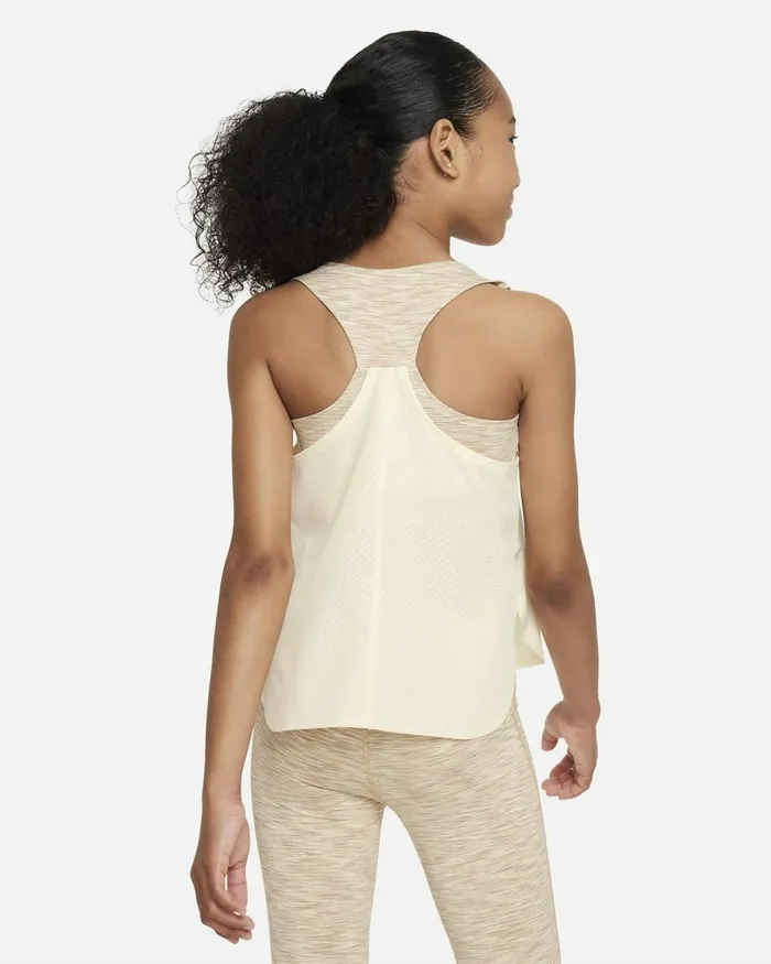 Kids Nike Tops And TShirts DriFIT One Hempcoconut Milkwhite
