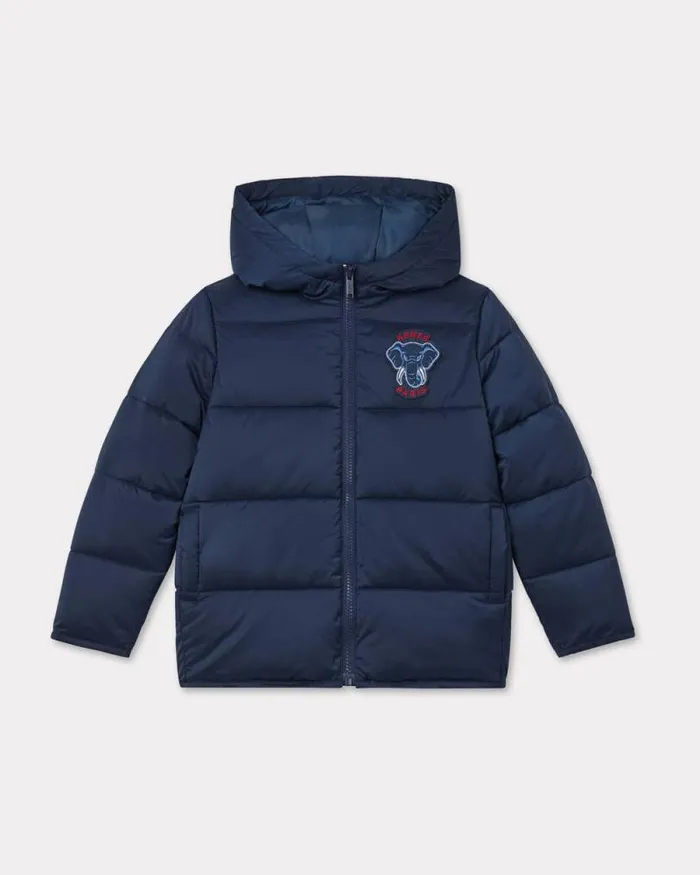 Kids Padded Waterproof Jacket Blue Black Kenzo Jackets And Coats