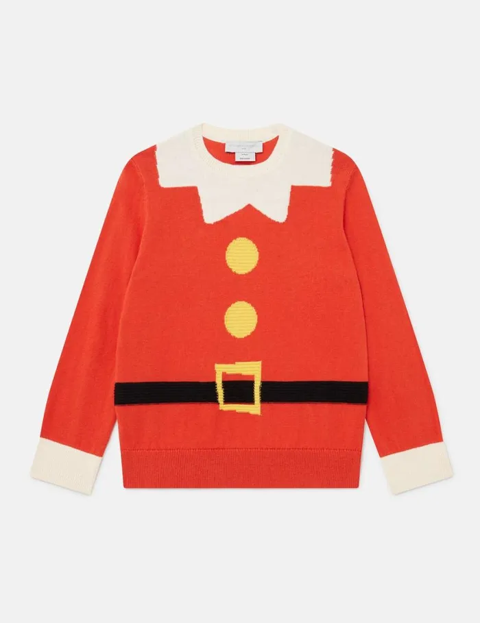 Kids Santas Elf Knitted Sweater Red Stella McCartney TShirts And Sweatshirt