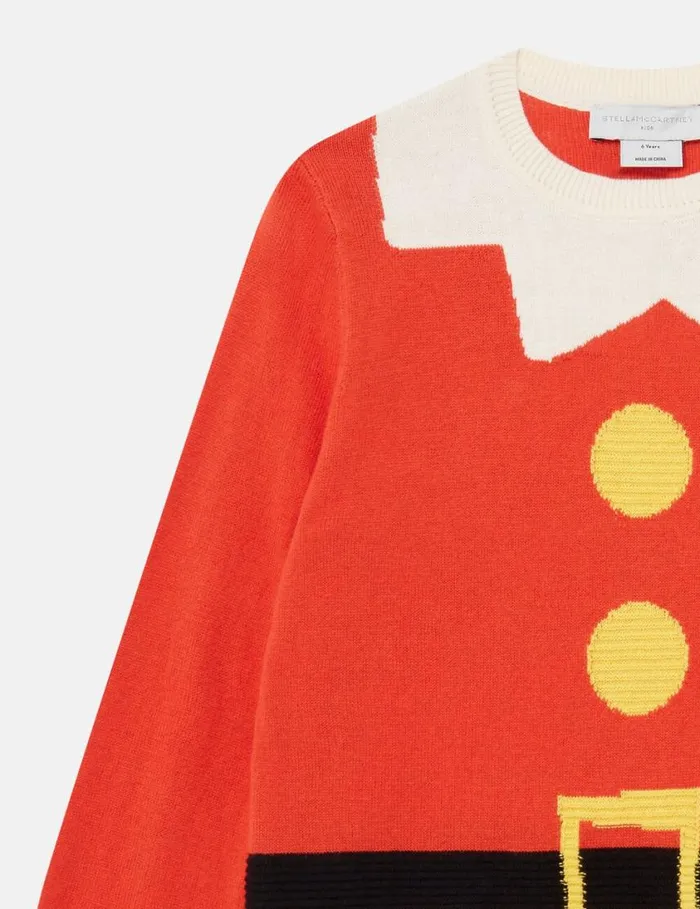 Kids Santas Elf Knitted Sweater Red Stella McCartney TShirts And Sweatshirt Kids Santas Elf Knitted Sweater Red Stella McCartney TShirts And Sweatshirt