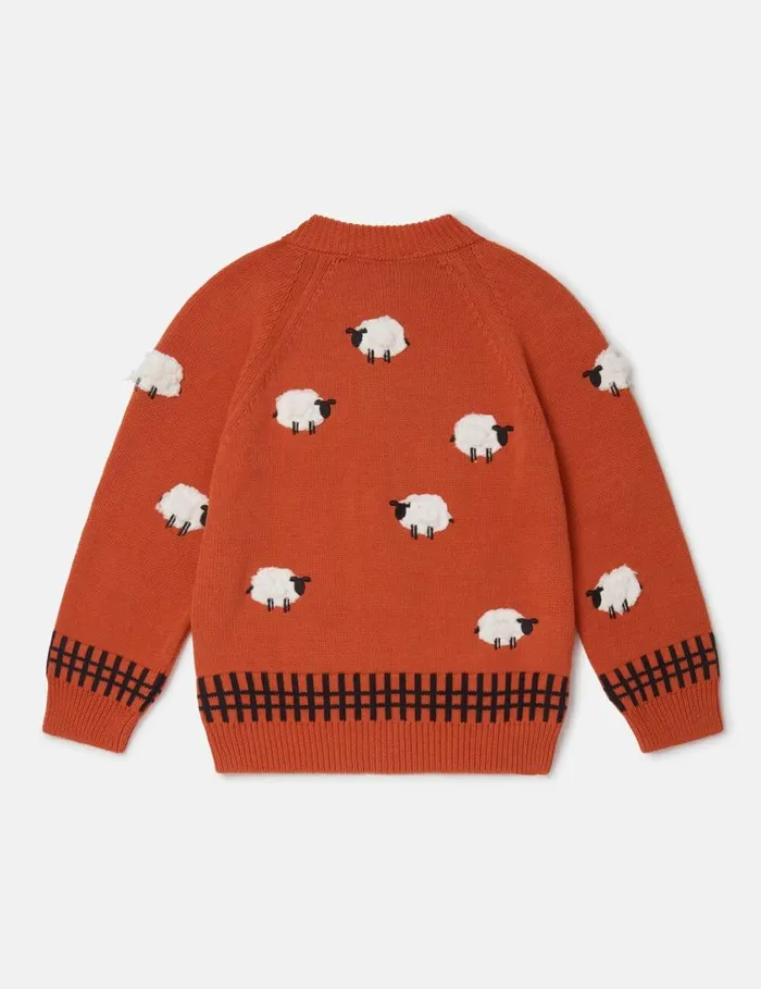 Kids Sheep Appliqu Cardigan Red Stella McCartney Sweaters and Cardigans Kids Sheep Appliqu Cardigan Red Stella McCartney Sweaters and Cardigans