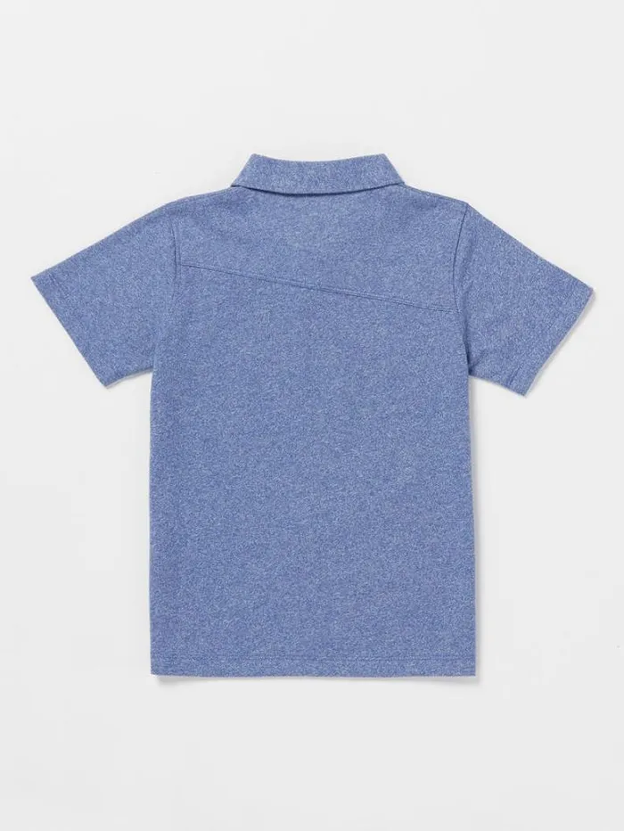 Kids Shirts and Flannels Volcom Little Boys Wowzer Polo Short Sleeve Shirt 8211 Denim