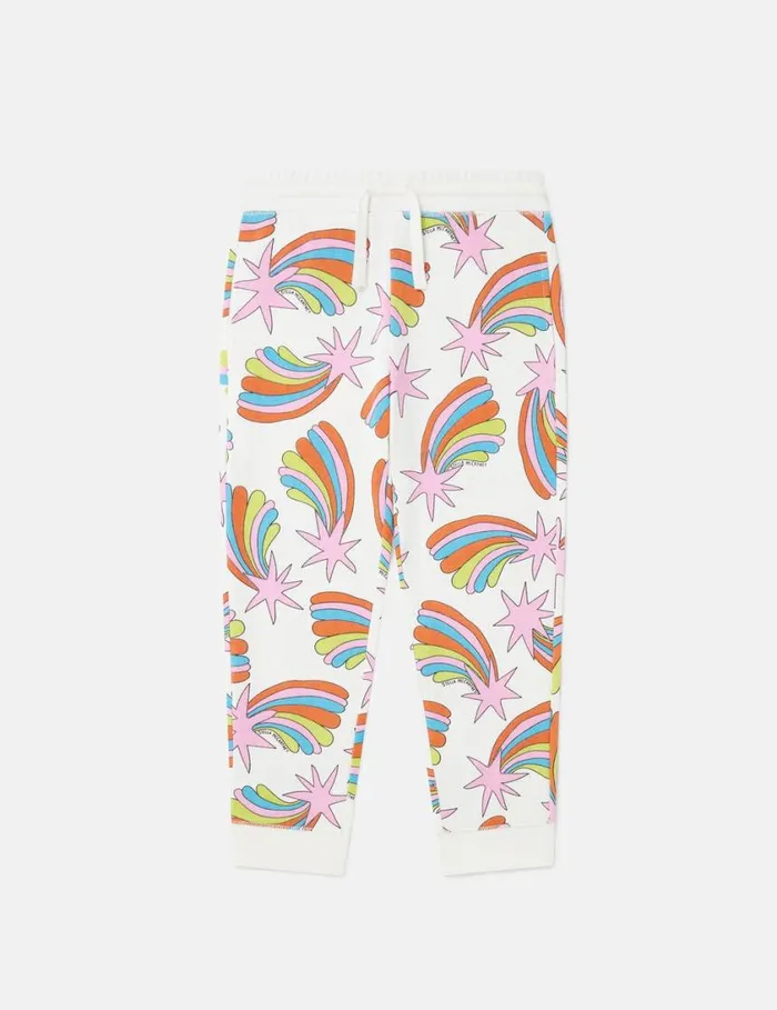 Kids Shooting Stars Graphic Sweatpants Ivory Multi Stella McCartney Pants and Shorts