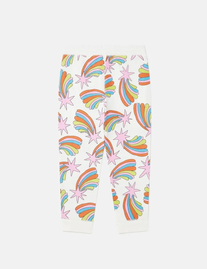 Kids Shooting Stars Graphic Sweatpants Ivory Multi Stella McCartney Pants and Shorts Kids Shooting Stars Graphic Sweatpants Ivory Multi Stella McCartney Pants and Shorts
