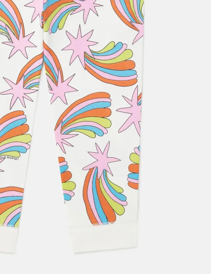 Kids Shooting Stars Graphic Sweatpants Ivory Multi Stella McCartney Pants and Shorts Kids Shooting Stars Graphic Sweatpants Ivory Multi Stella McCartney Pants and Shorts