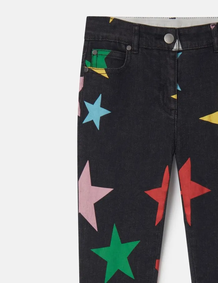 Kids Star Pattern Denim Jeans Multicolour Stella McCartney Pants and Shorts Kids Star Pattern Denim Jeans Multicolour Stella McCartney Pants and Shorts