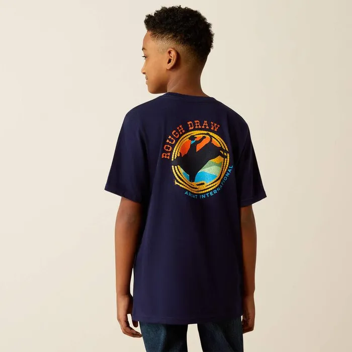 Kids TShirts and Polos Ariat Ariat Rough Draw TShirt Classic Blue