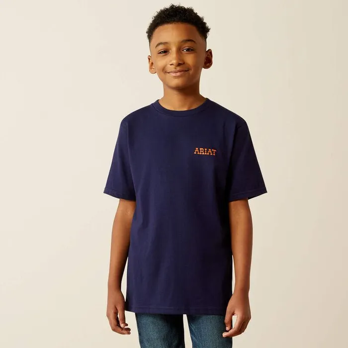 Kids TShirts and Polos Ariat Ariat Rough Draw TShirt Classic Blue
