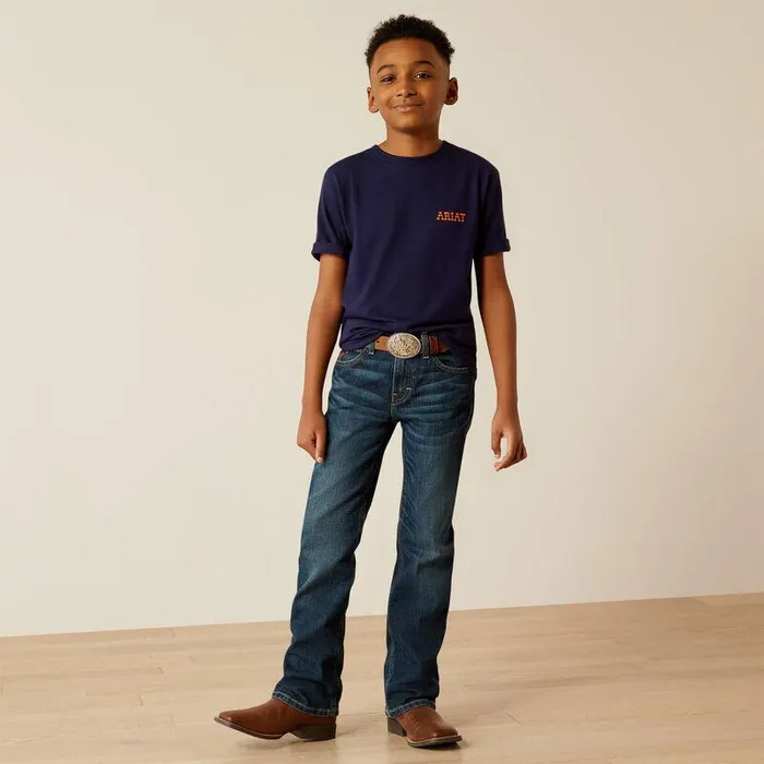 Kids TShirts and Polos Ariat Ariat Rough Draw TShirt Classic Blue