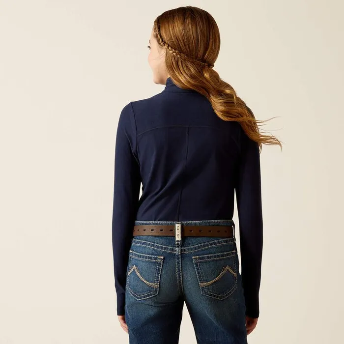 Kids TShirts and Polos Ariat Lowell 30 14 Zip Baselayer Navy