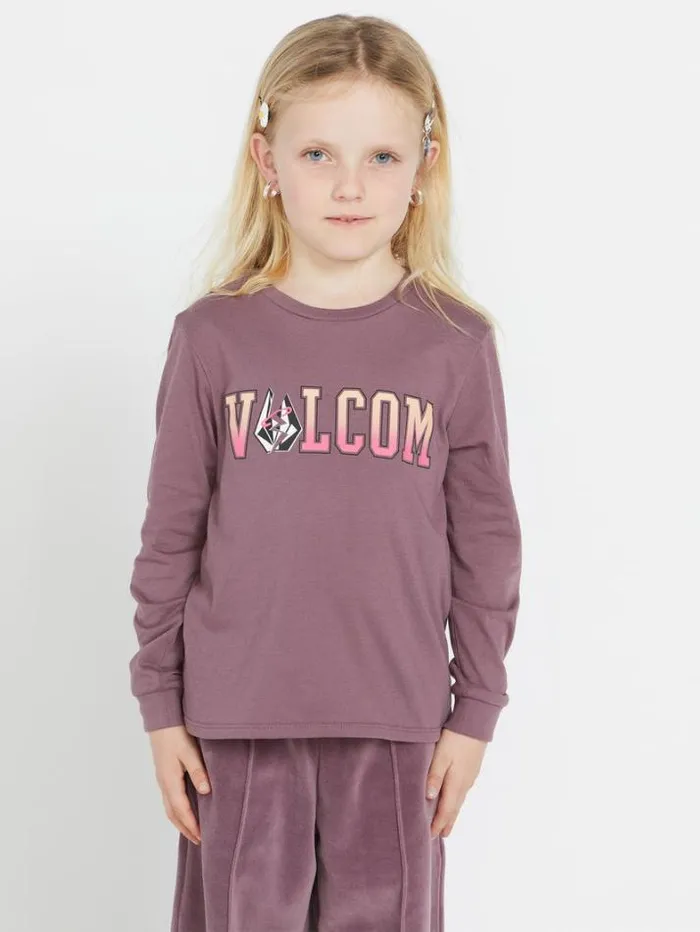 Kids TShirts and Tanks Volcom Girls Made From Stoke Long Sleeve Shirt 8211 Acai